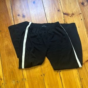 wide leg navy blue sweats